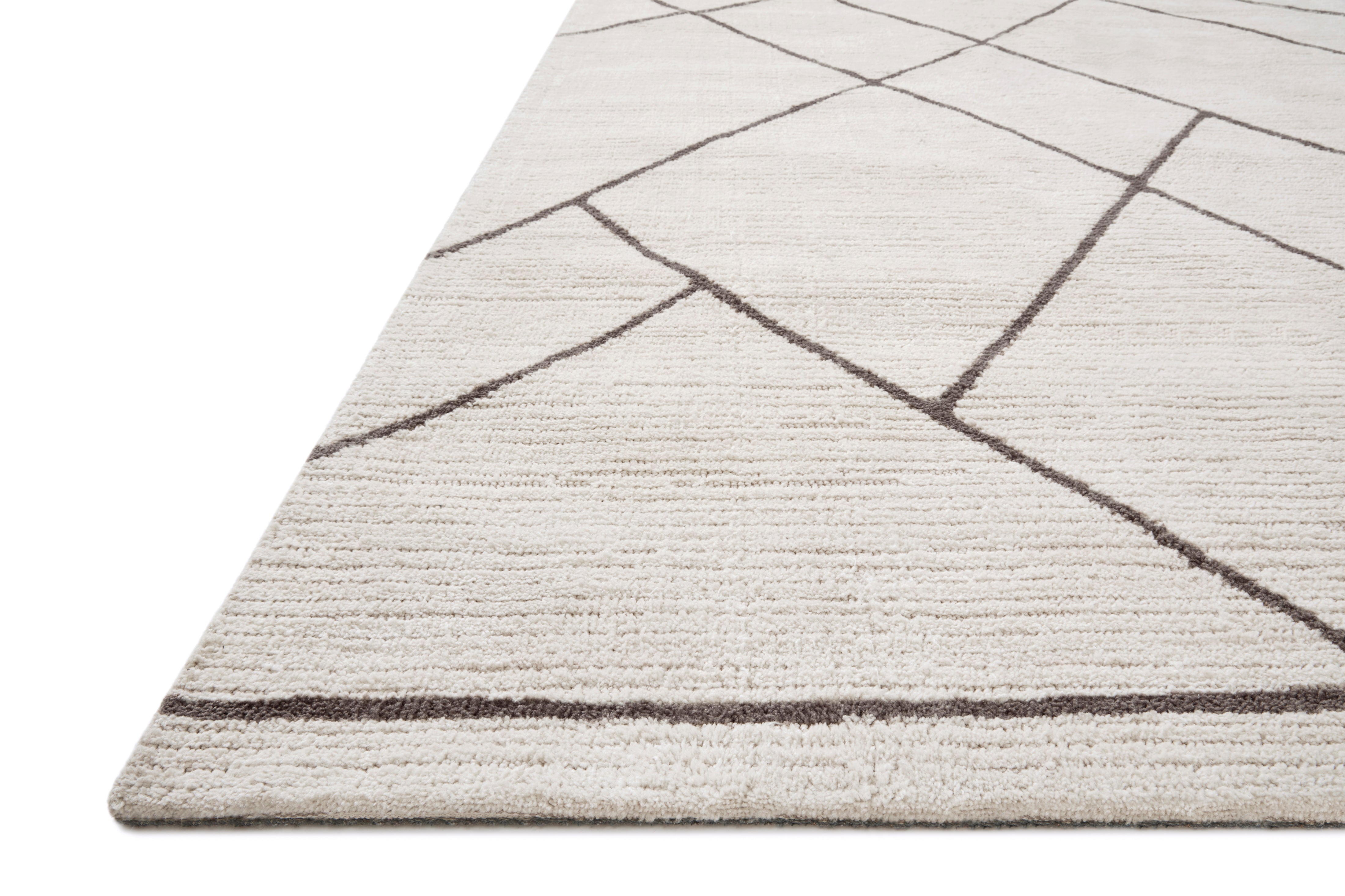 Magnolia Home by Joanna Gaines x Loloi Logan Ivory / Charcoal Rug 0-RUGS-patterned Loloi