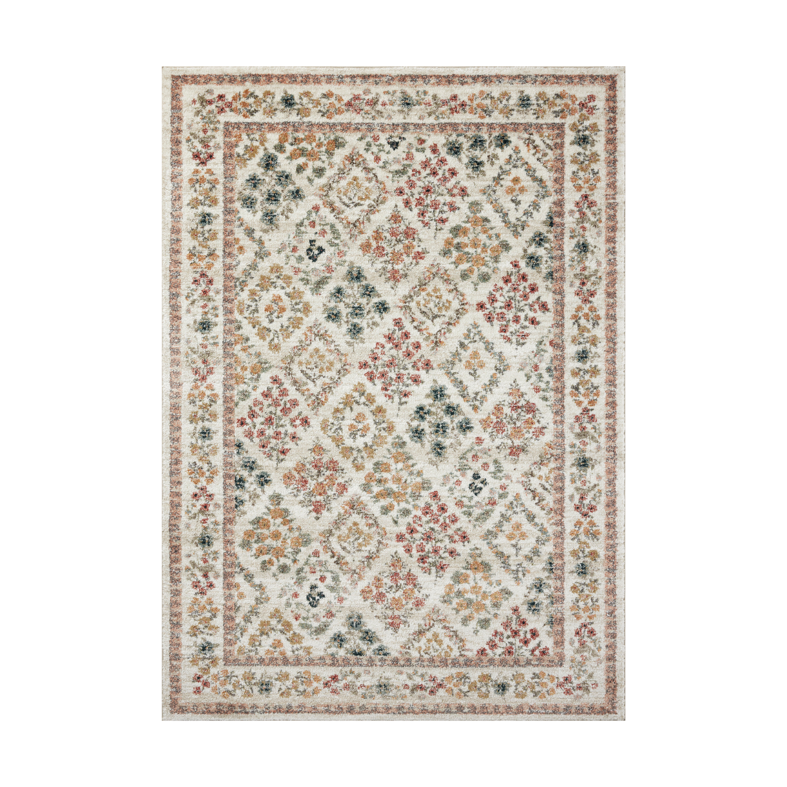 Rifle Paper Co. x Loloi Laurel Parquet Cream Rug 0-RUGS-patterned Loloi