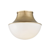 Lettie Flush Mount LIGHTING - Flush Mount Hudson Valley Lighting Aged Brass small