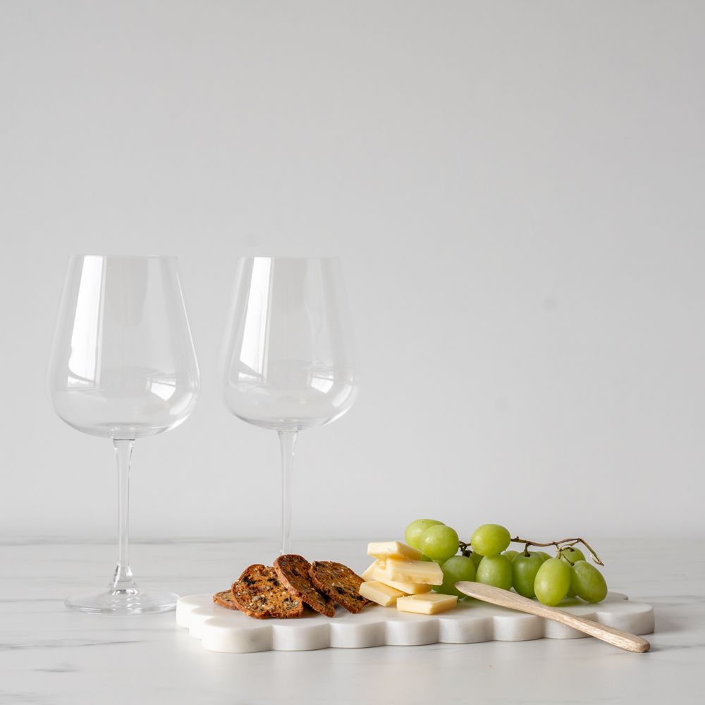 Marble Cheese Board with Scalloped Edge cheese board Mud Pie (Design Home)