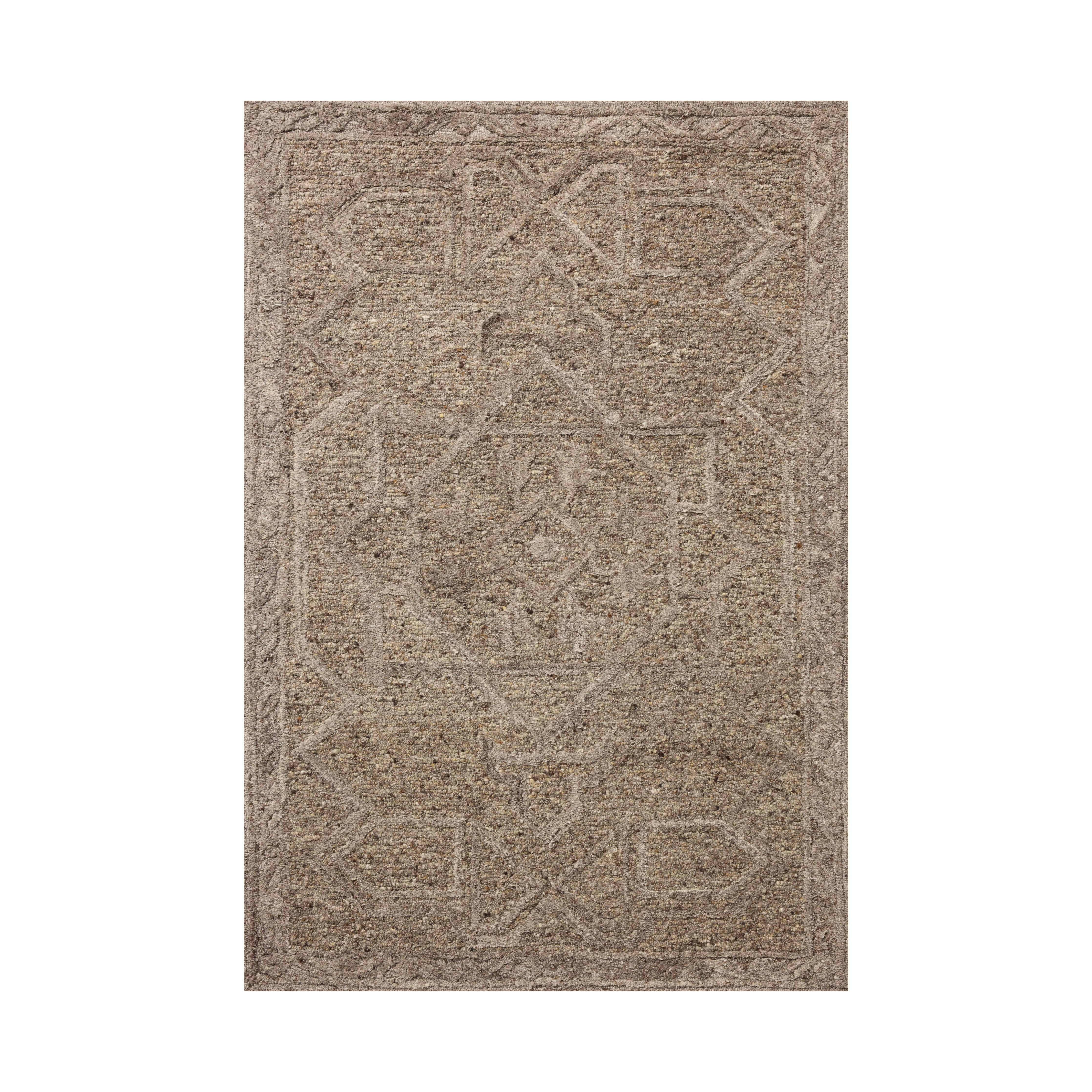 Loloi Mabel Bark / Graphite Rug RUGS - wool Loloi 18" x 18"