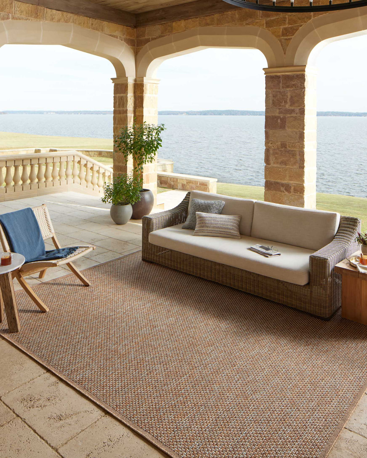 Loloi Merrick Oatmeal / Sunrise Rug 5-Rugs - indoor/outdoor Loloi