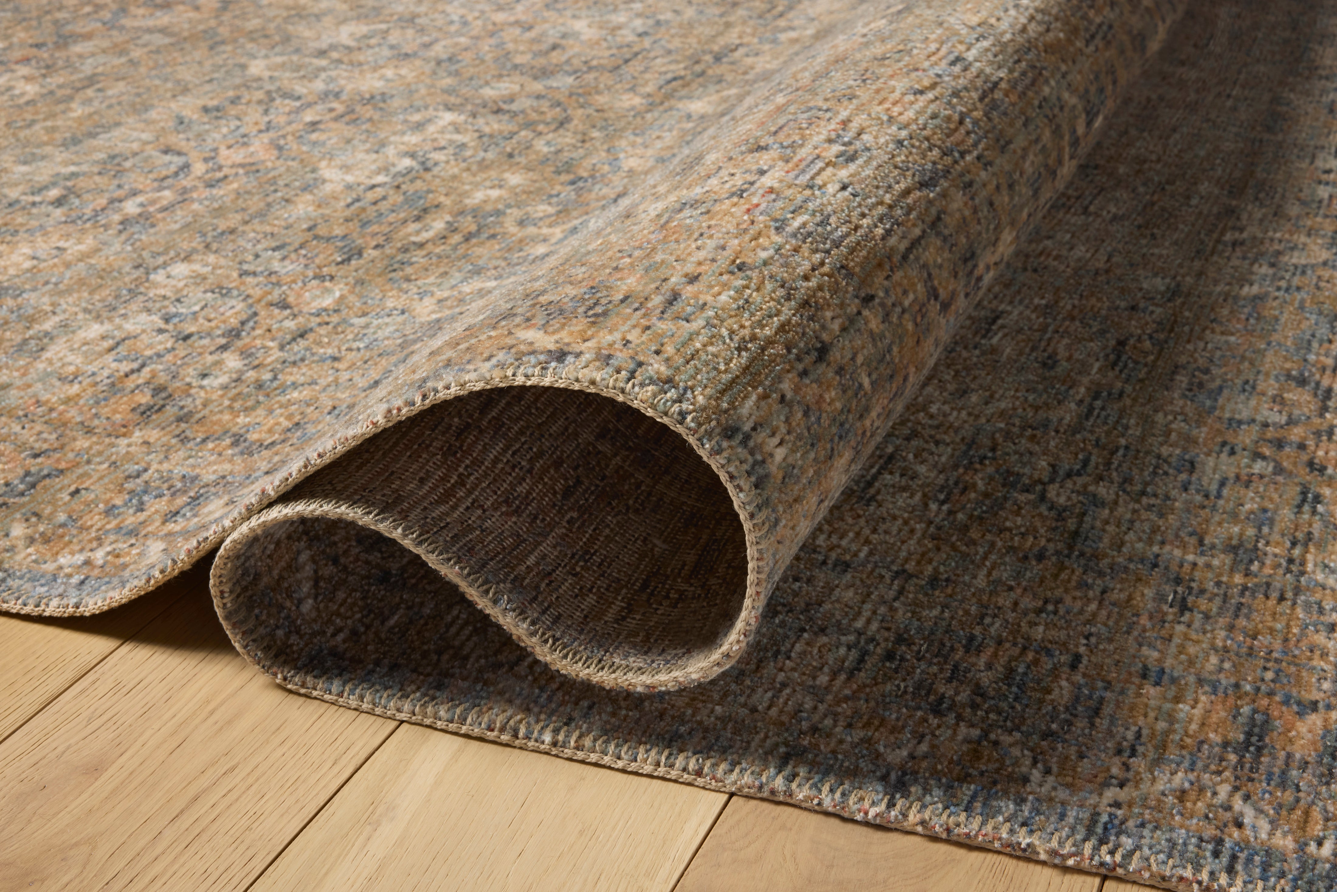 Amber Lewis x Loloi Molly Denim / Gold Rug 0-RUGS-patterned Loloi