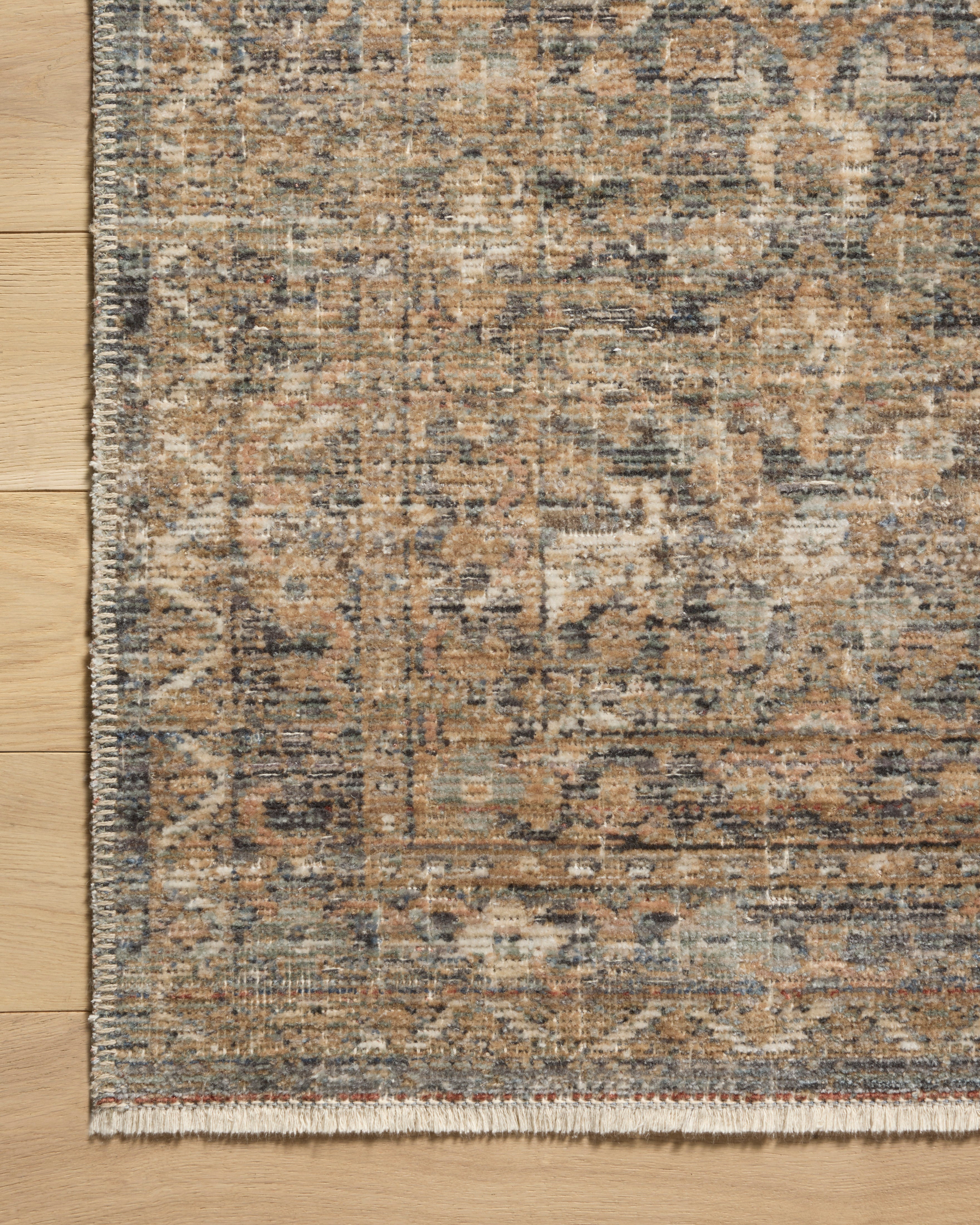 Amber Lewis x Loloi Molly Denim / Gold Rug 0-RUGS-patterned Loloi