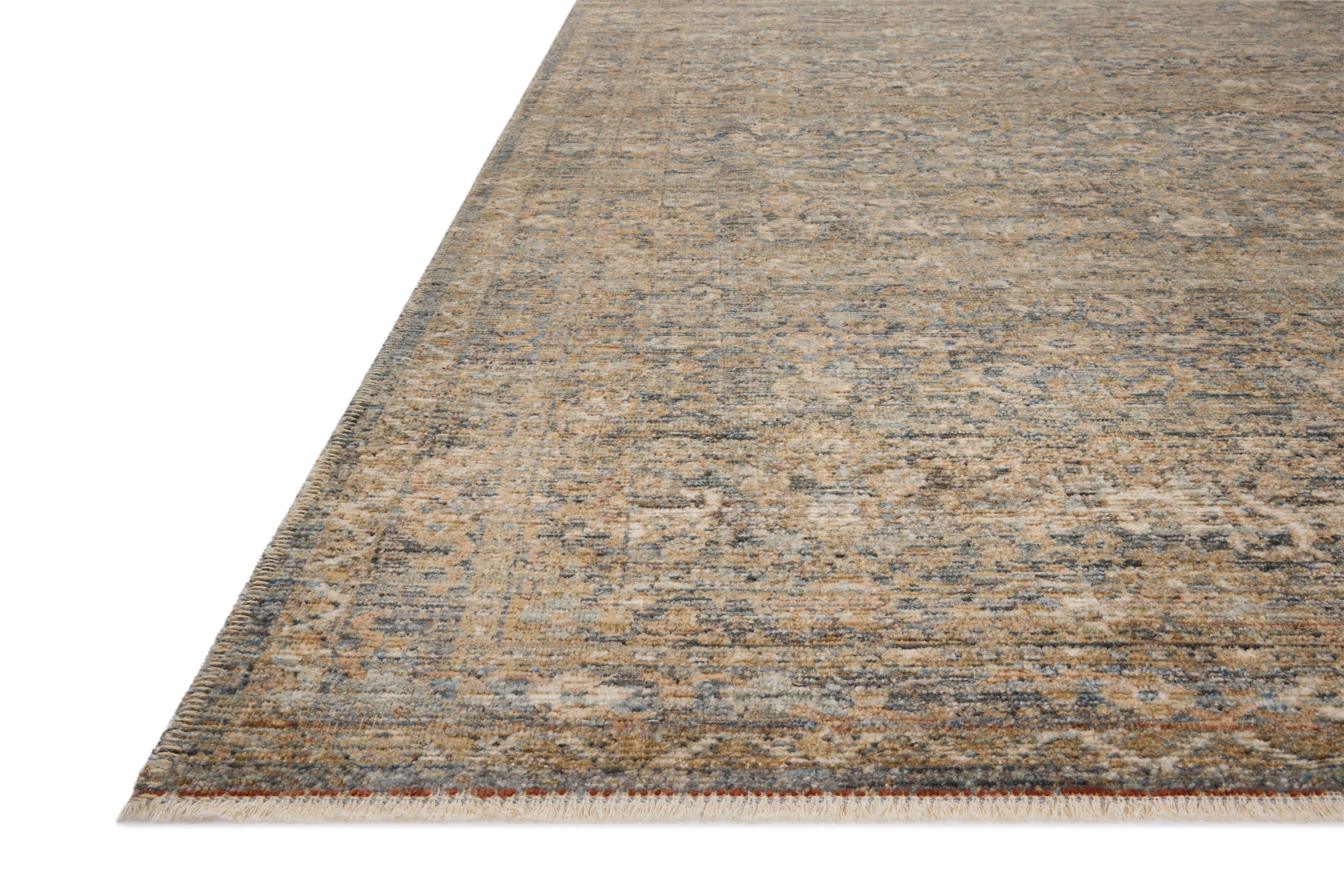 Amber Lewis x Loloi Molly Denim / Gold Rug 0-RUGS-patterned Loloi