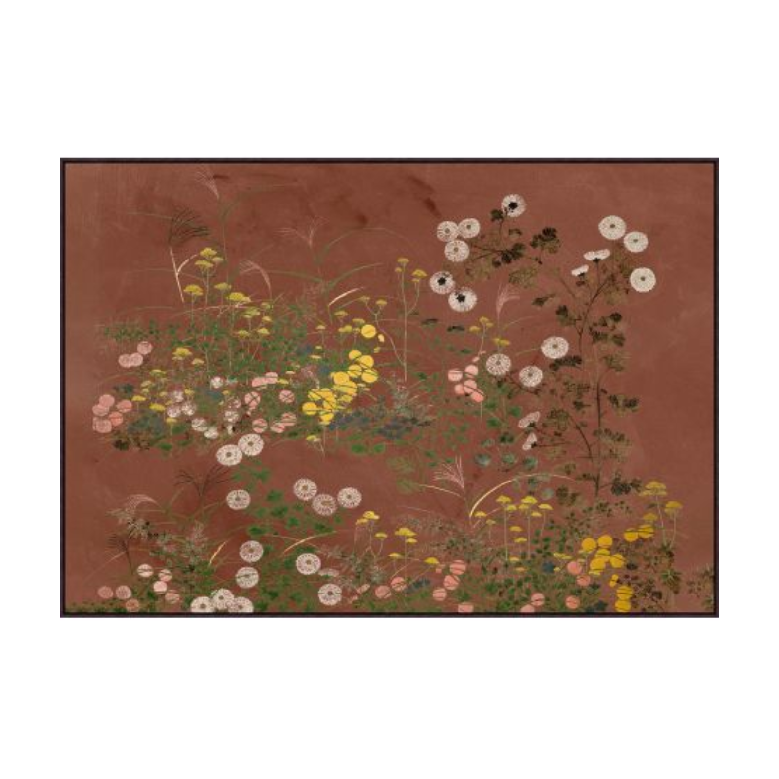 "Walking With Flowers" Framed Art Print ARTWORK - framed print Wendover Art Group