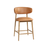 Mila Leather Counter Stool 12 - FURNITURE - bar/counter stool LH IMPORTS Hazelnut Brown