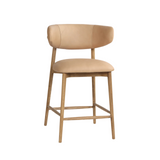 Mila Leather Counter Stool 12 - FURNITURE - bar/counter stool LH IMPORTS Tan Leather