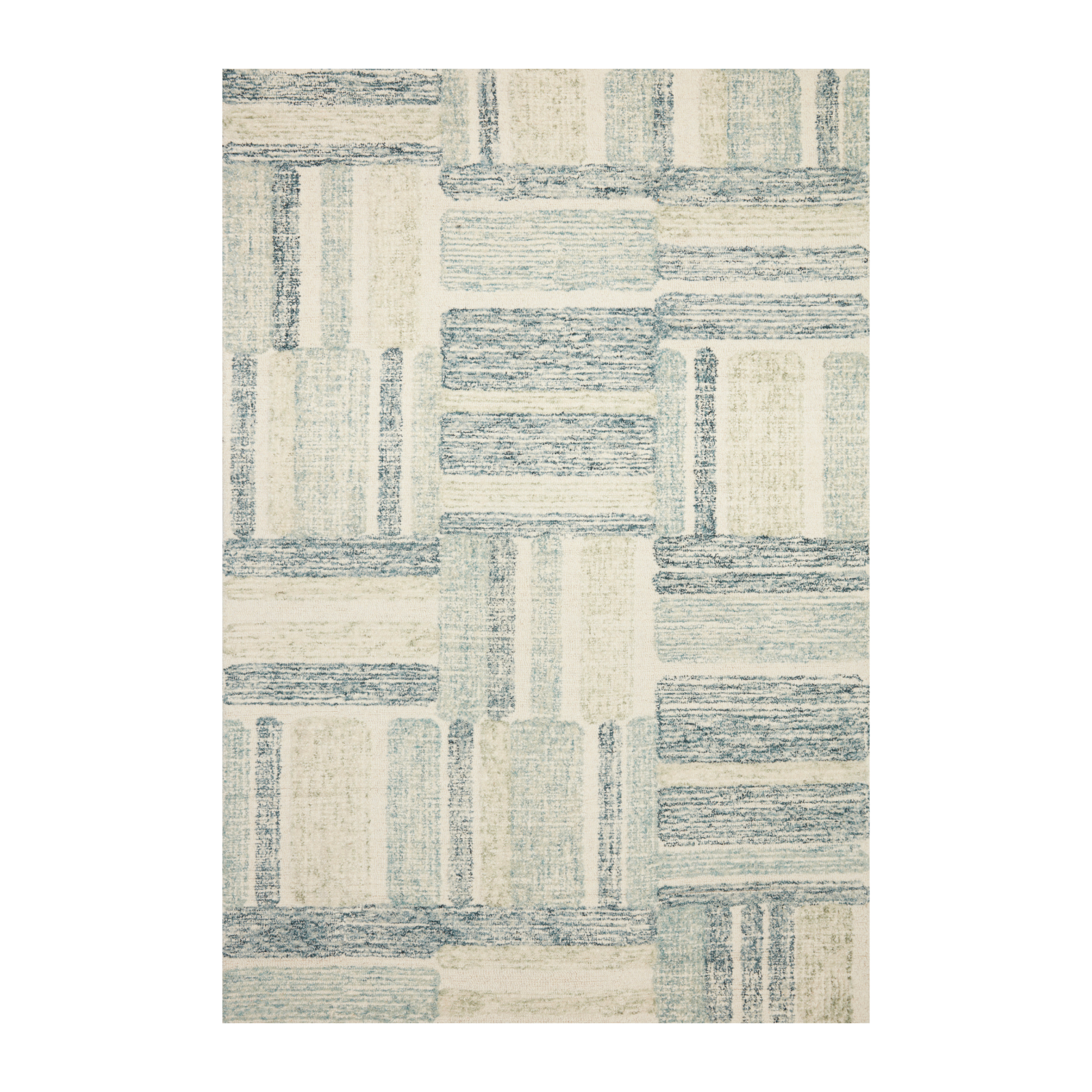 Loloi Milo Aqua / Denim Rug 0-RUGS-wool Loloi