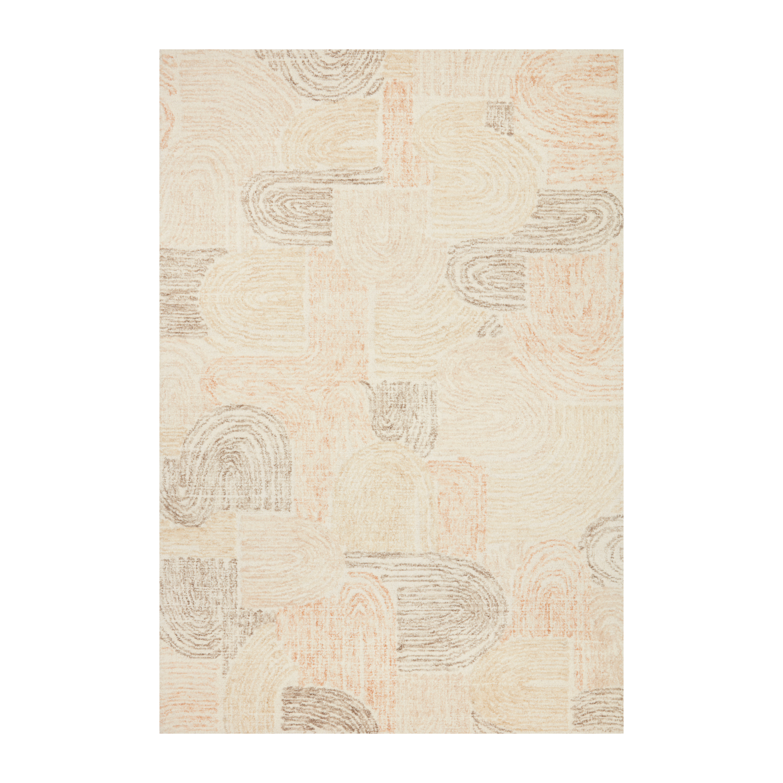 Loloi Milo Peach / Pebble Rug 0-RUGS-wool Loloi