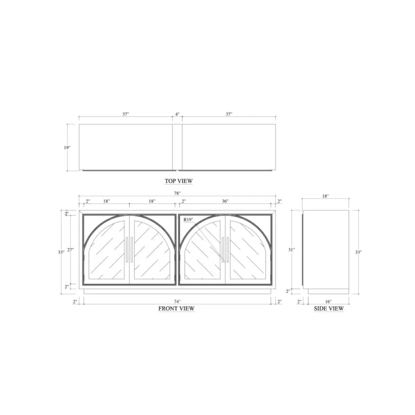 Velma Sideboard 7 -FURNITURE - sideboard/cabinet Bramble