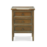 Eamon 3 Drawer Side Table 4 - a - FURNITURE - accent table - wood Bramble Straw Wash Finish