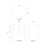 Bowie Nightstand 14 - FURNITURE - nightstand Bramble