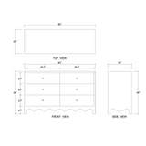 Colleen 6 Drawer Dresser - Fennel 16 - FURNITURE - dresser Bramble