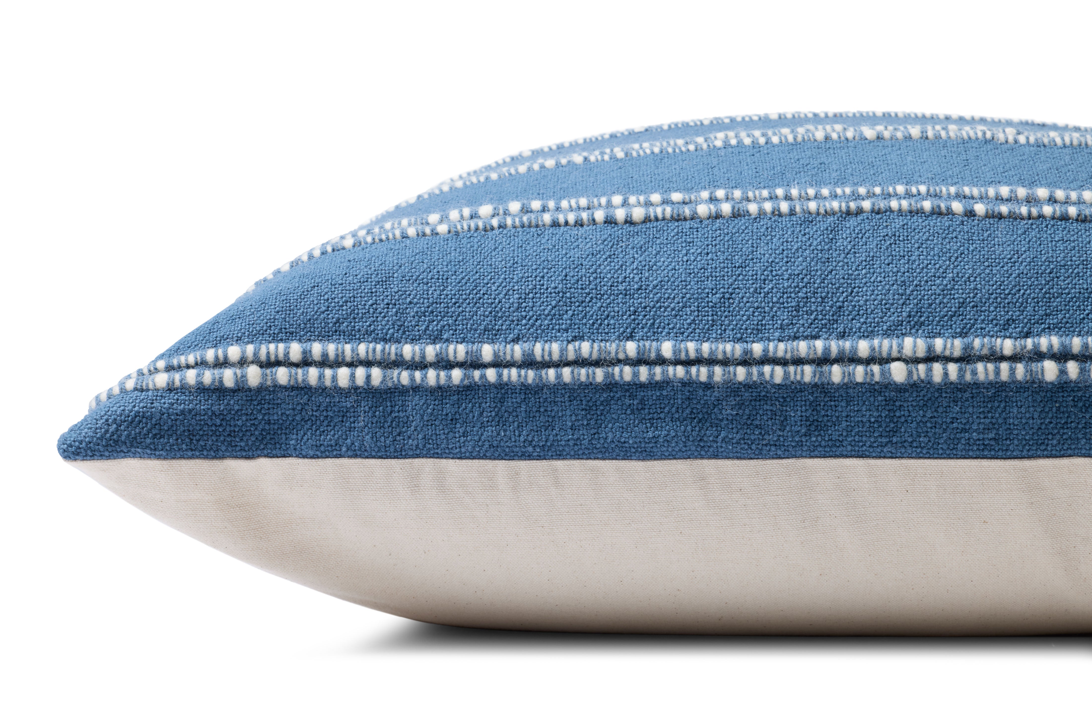 Magnolia Home by Joanna Gaines x Loloi Landry Blue / Natural Pillow Throw Pillows Loloi