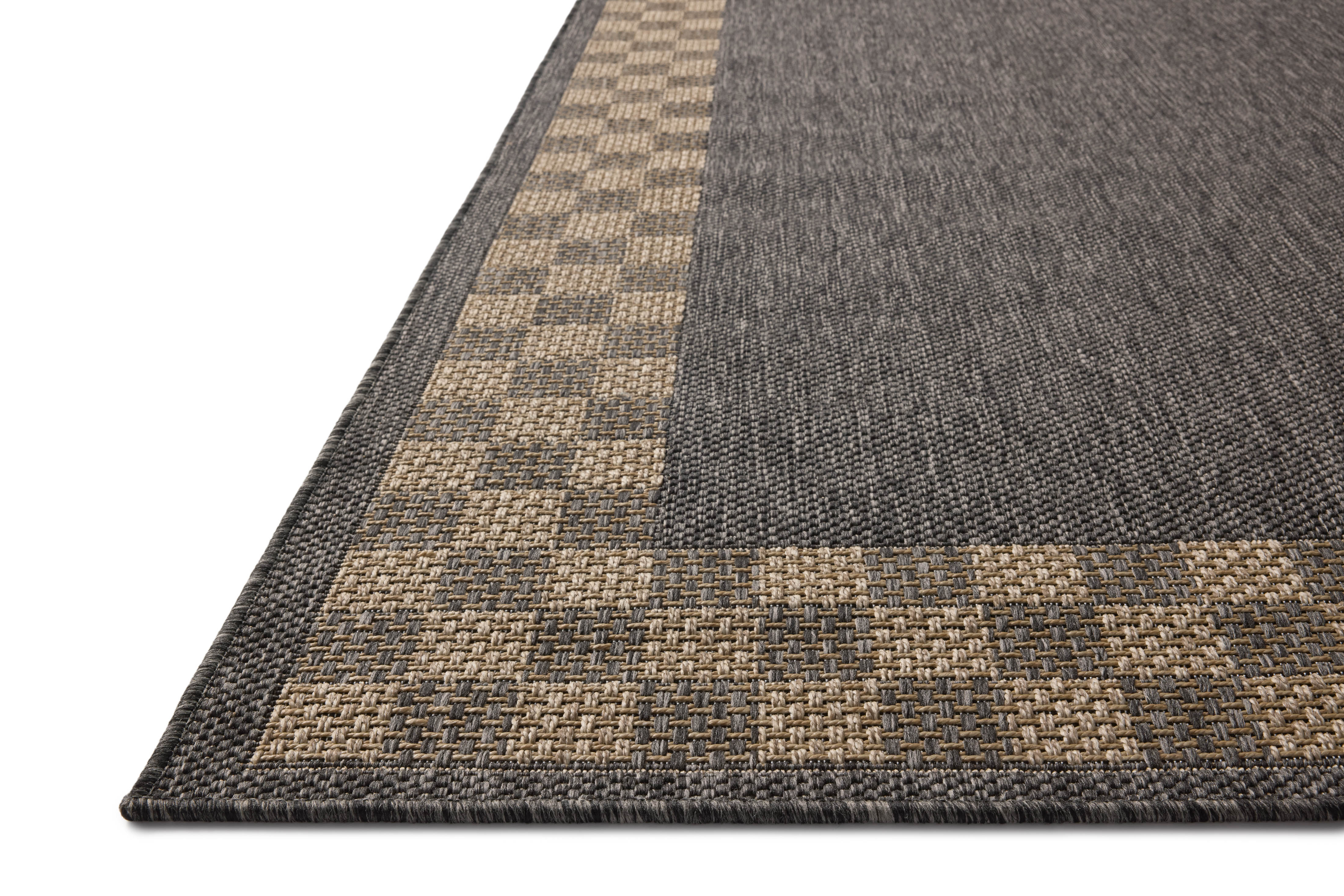 OVERSTOCK RUG - Chris Loves Julia x Loloi Providence Charcoal / Natural Rug - 5' x 7'7" IN STORE - Sale Rugs Loloi