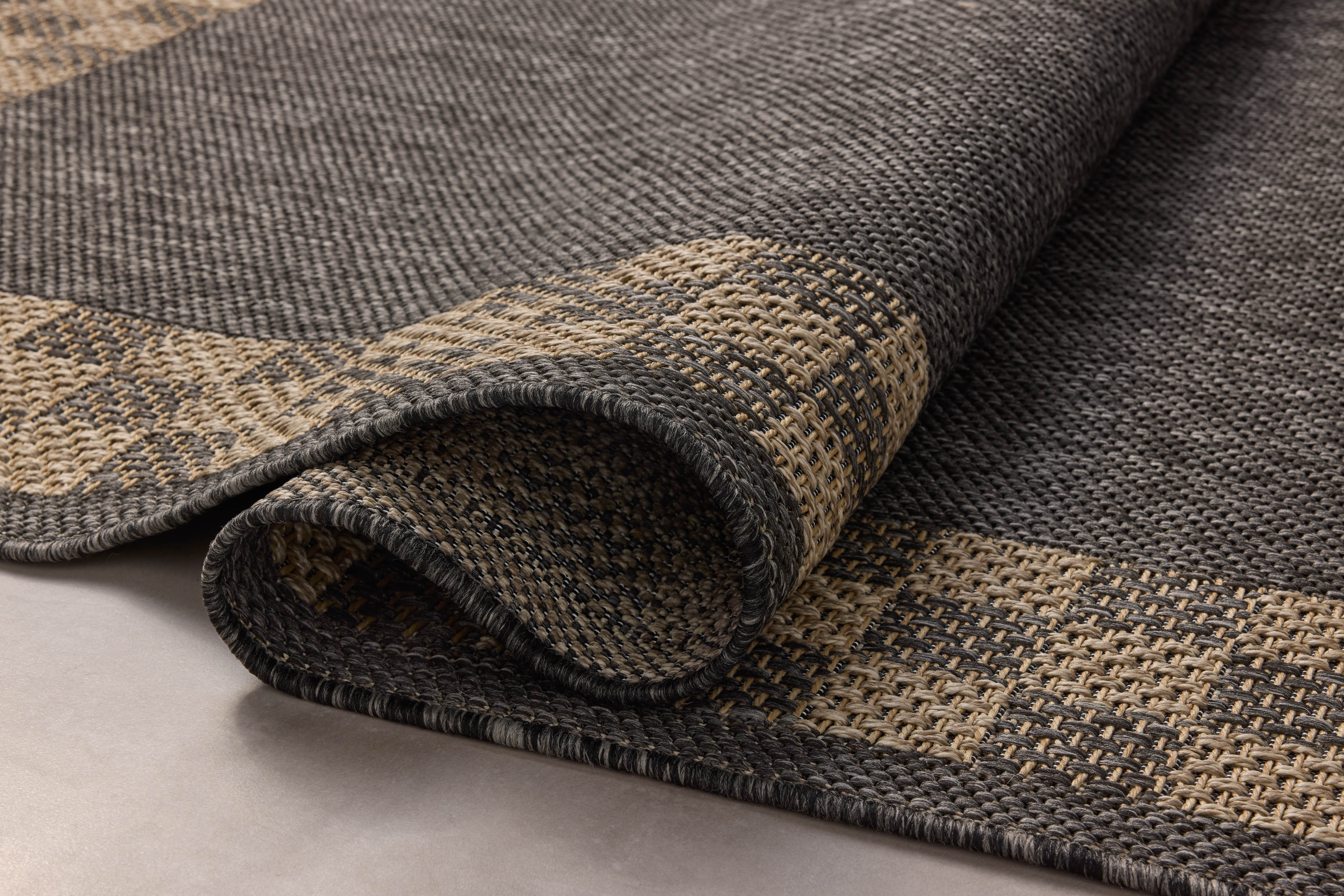 OVERSTOCK RUG - Chris Loves Julia x Loloi Providence Charcoal / Natural Rug - 5' x 7'7" IN STORE - Sale Rugs Loloi