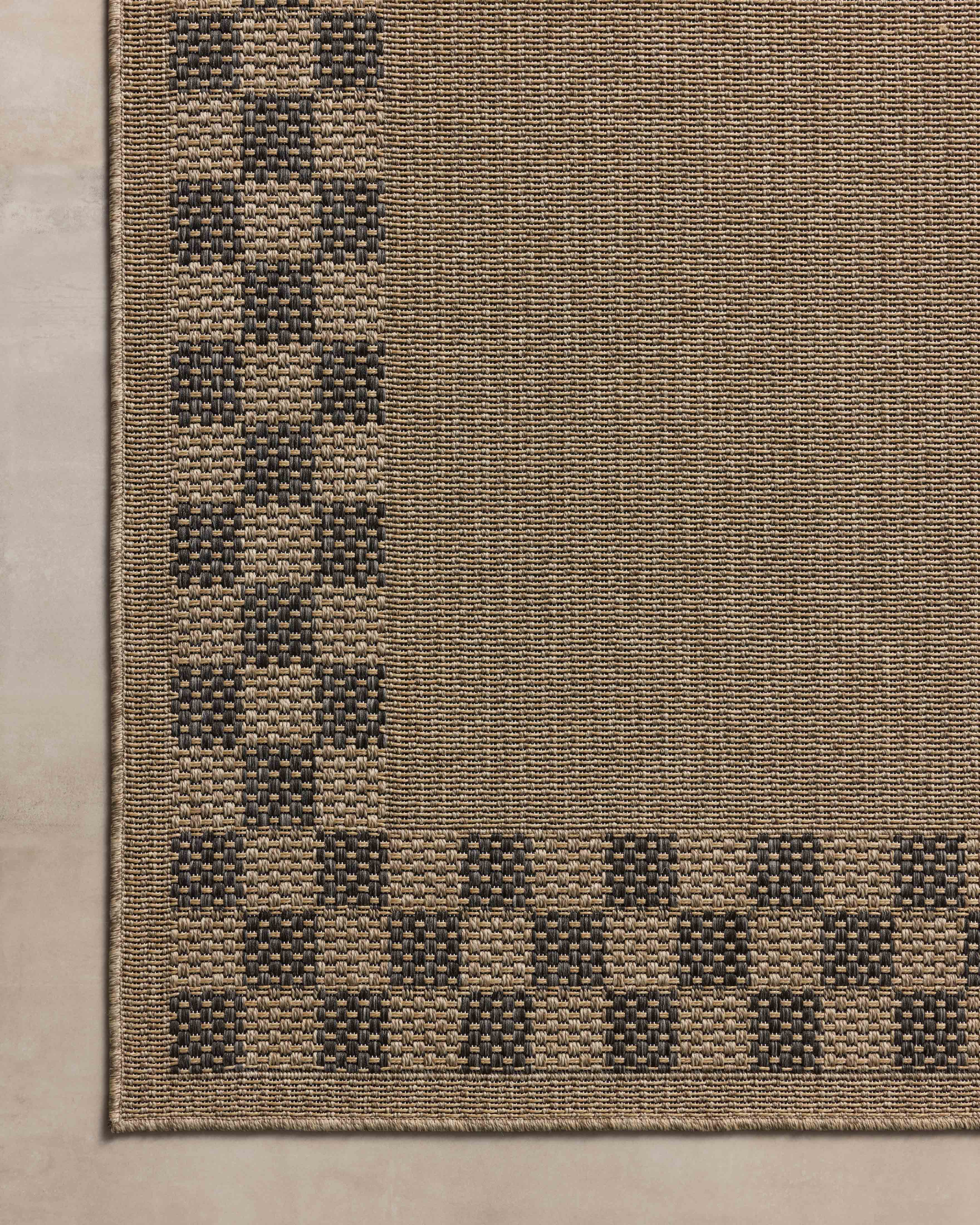 OVERSTOCK RUG - Chris Loves Julia x Loloi Providence Natural / Charcoal Rug - 5' x 7'7" IN STORE - Sale Rugs Loloi