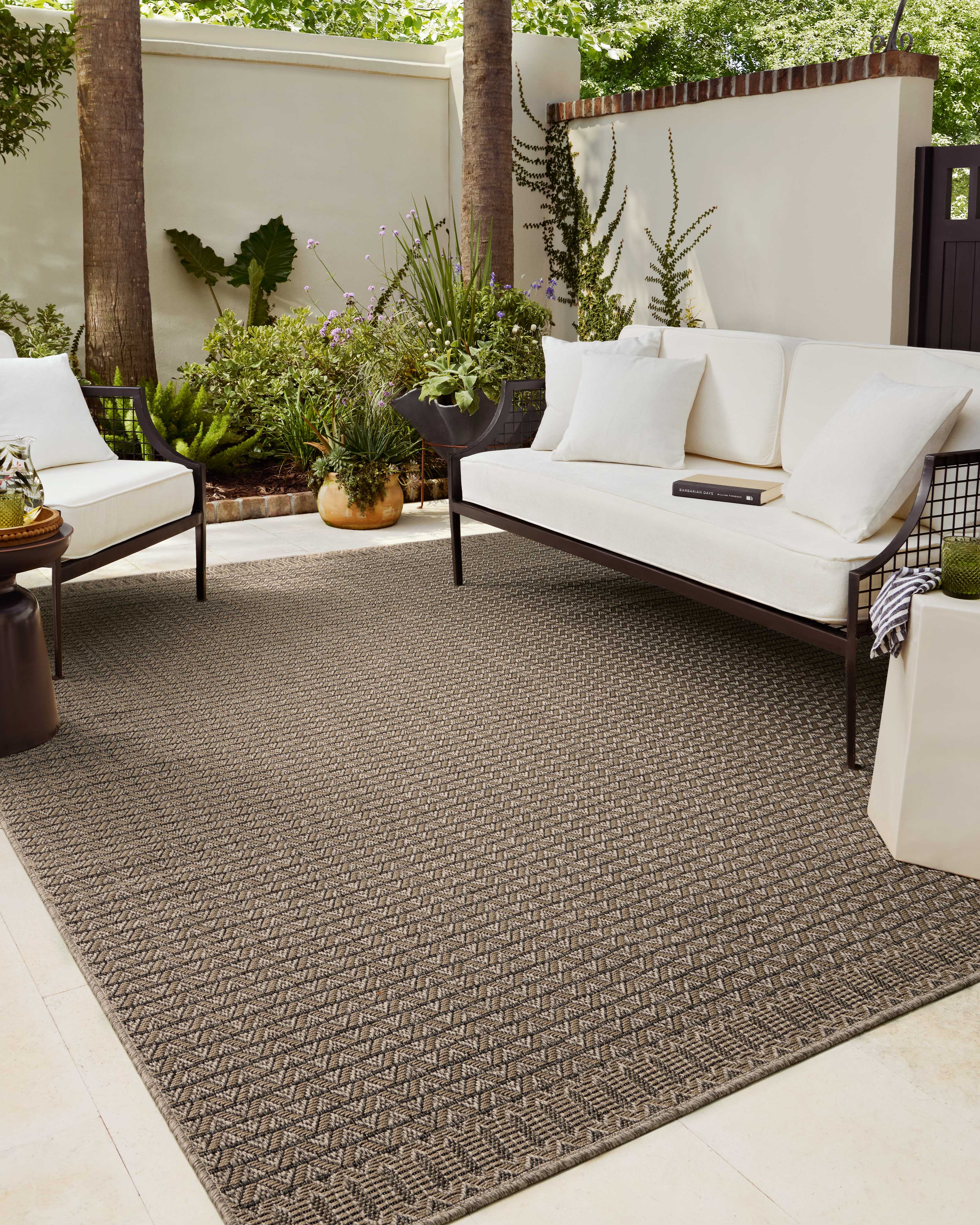 Chris Loves Julia x Loloi Providence Natural / Graphite Rug RUGS - outdoor Loloi