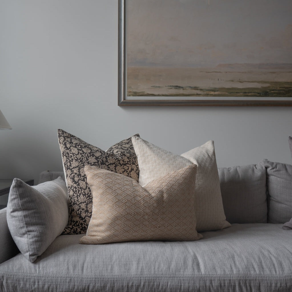 Double Sided Ester Thai Pillow Cover 1 - PILLOWS - Thai - neutral Rug & Weave Pillows