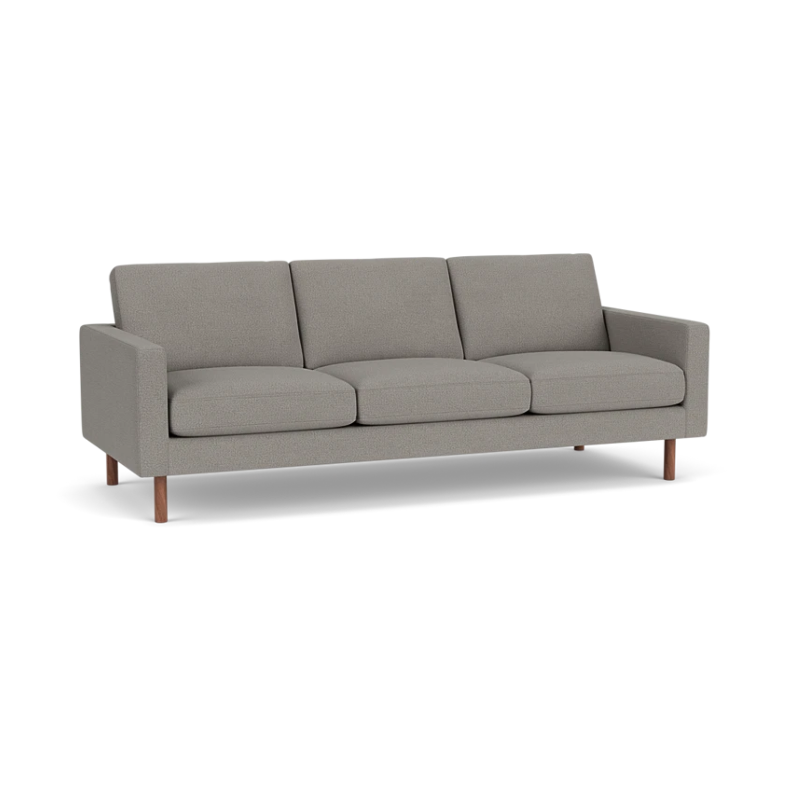 EQ3 Custom Fabric Joan 87" Sofa - Walnut Leg 1 - a - FURNITURE - Custom Sofas EQ3 Panama Grey