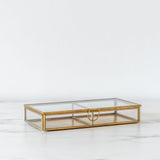 Glass & Brass Display Box decorative box Creative Co-op (DYA)