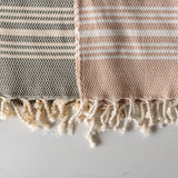 Striped Turkish Hand Towel with Tassel hand towel Pokoloko