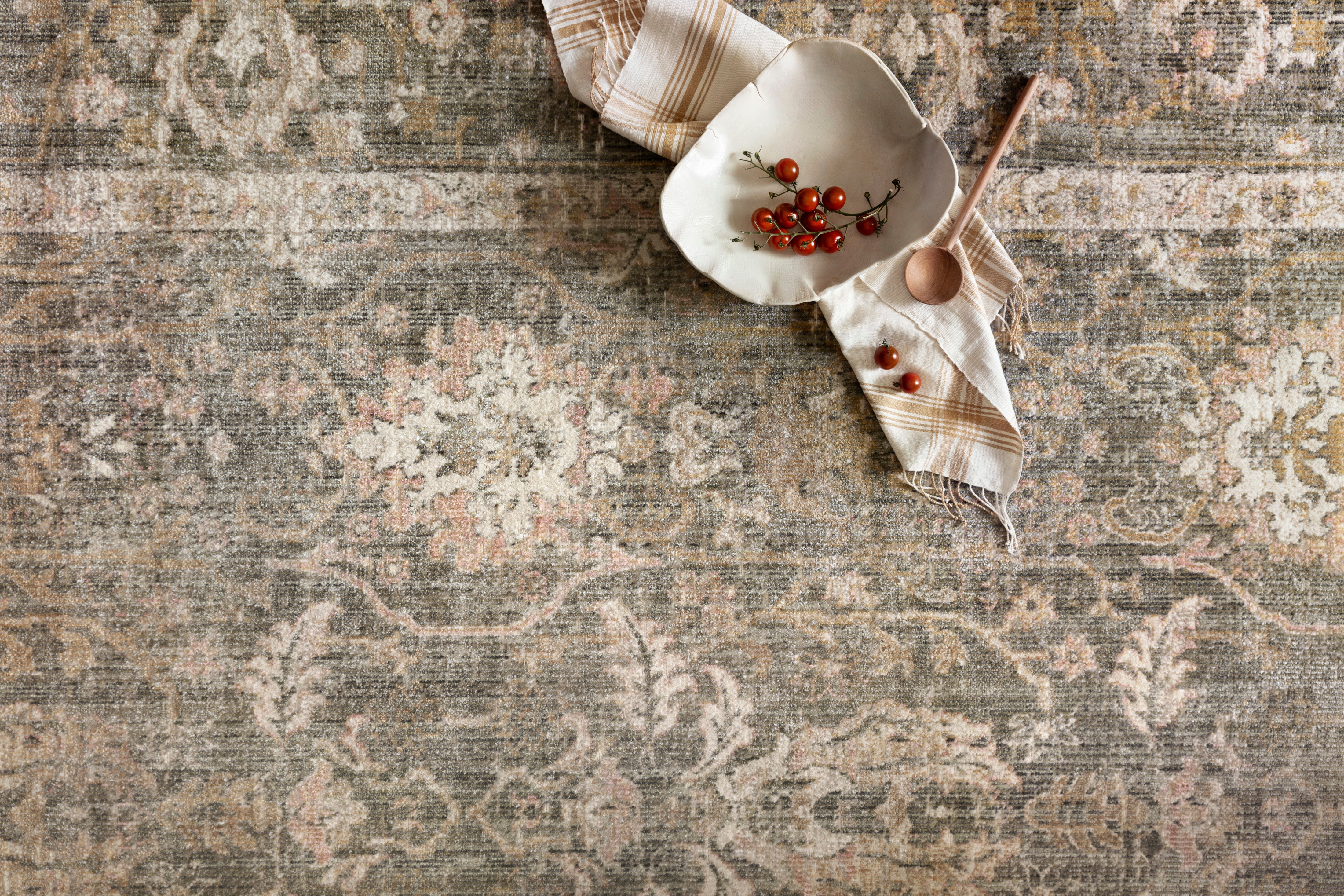 Chris Loves Julia x Loloi Rosemarie Sage / Blush Rug RUGS - patterned Loloi