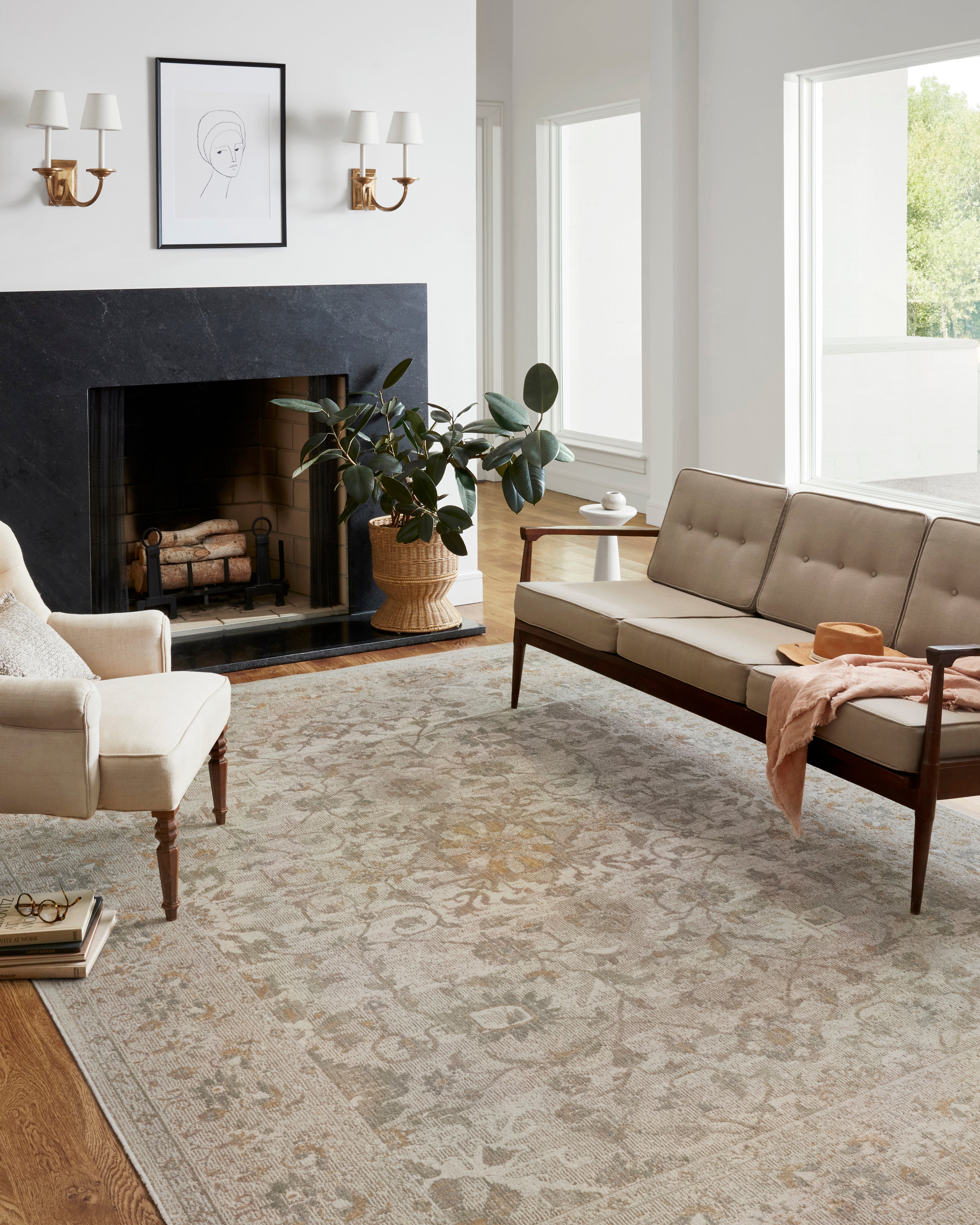 Chris Loves Julia x Loloi Rosemarie Ivory / Natural Rug RUGS - patterned Loloi