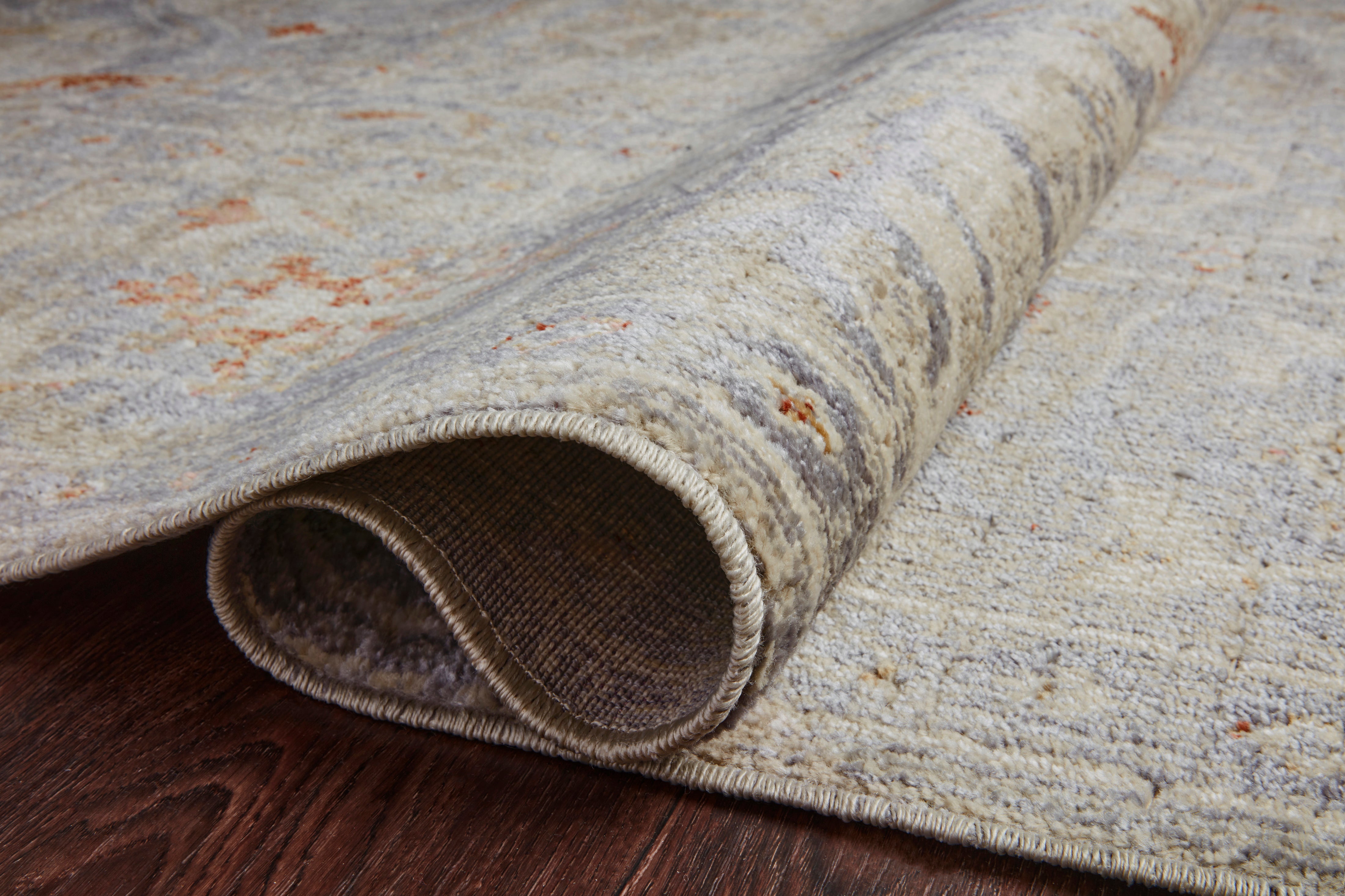 Chris Loves Julia x Loloi Rosemarie Oatmeal / Lavender Rug RUGS - patterned Loloi