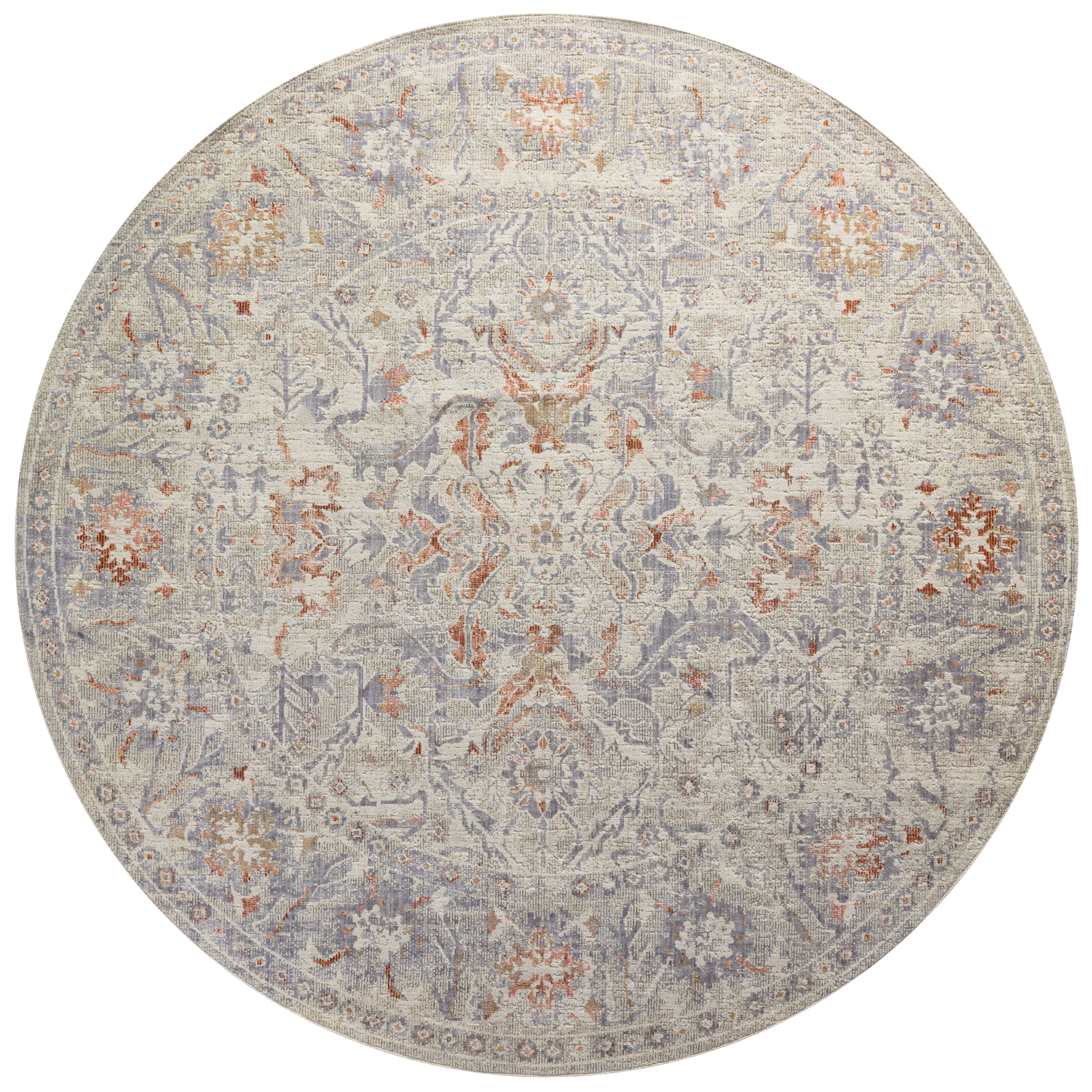 Chris Loves Julia x Loloi Rosemarie Oatmeal / Lavender Rug RUGS - patterned Loloi