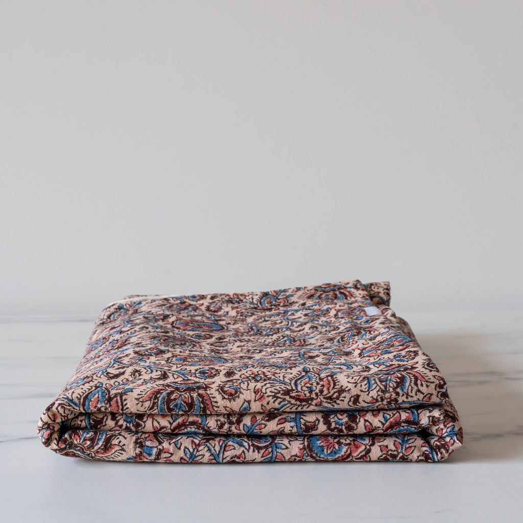 Layla Block Print Coverlet Blanket Rug & Weave