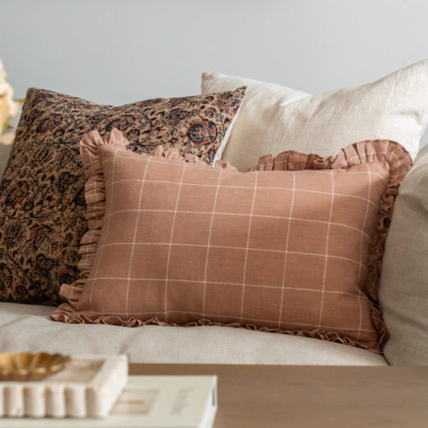 Callie Ruffle Pillow Cover 2 - PILLOWS - Linen - warm Rug & Weave Pillows