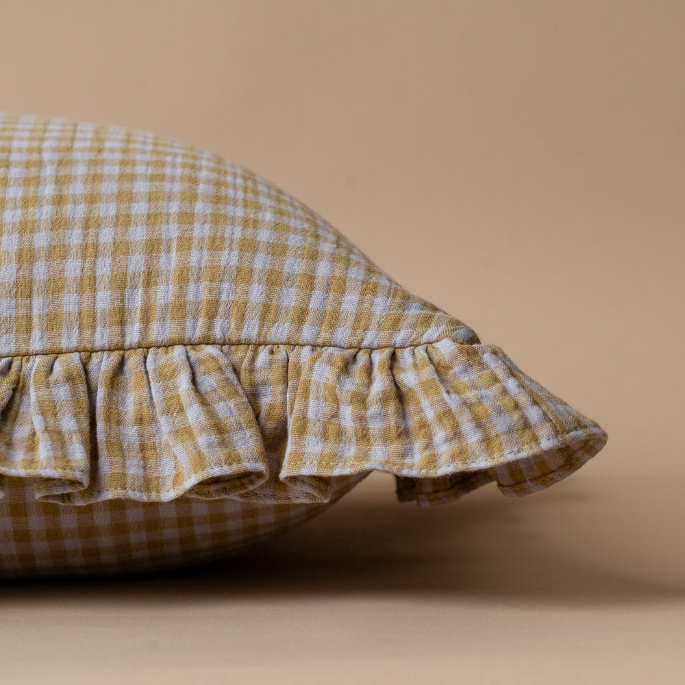 Merrill Ruffle Pillow Cover 2 - PILLOWS - linen - warm Rug & Weave Pillows