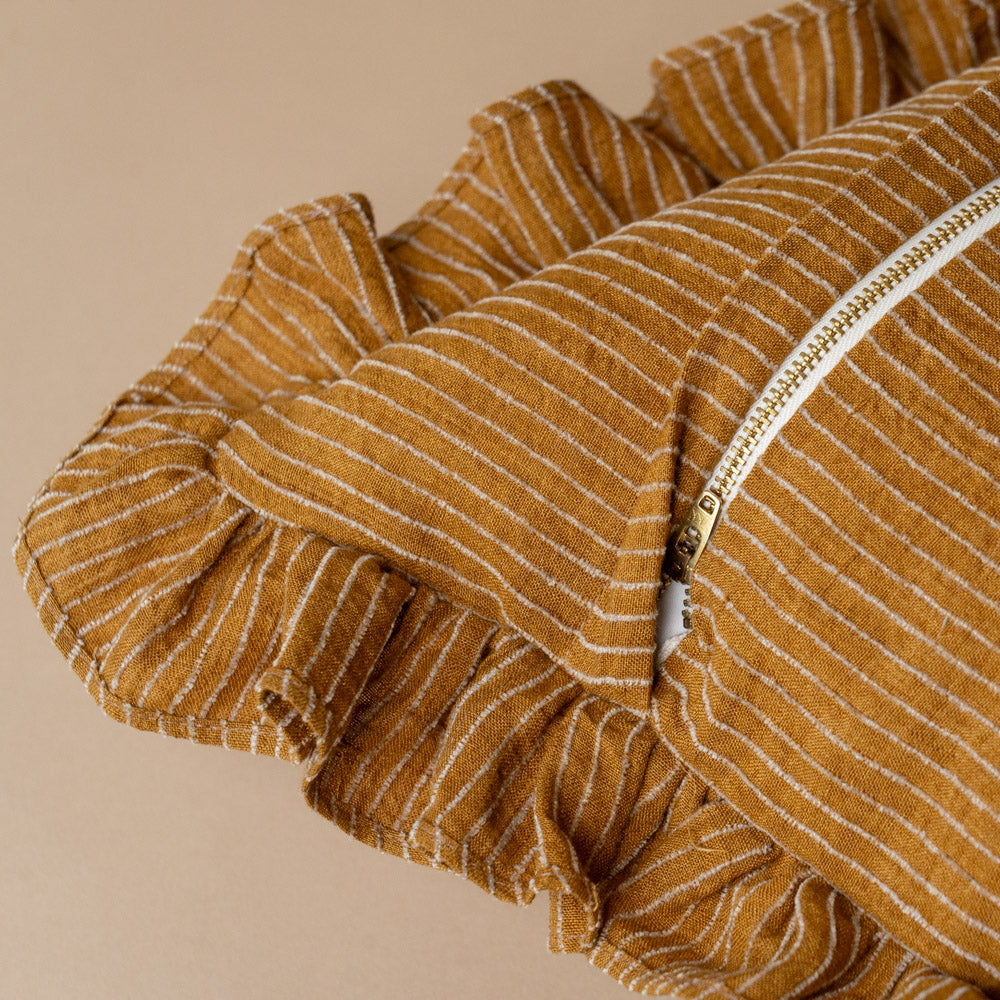 Rae Ruffle Pillow Cover 2 - PILLOWS - linen - warm Rug & Weave Pillows
