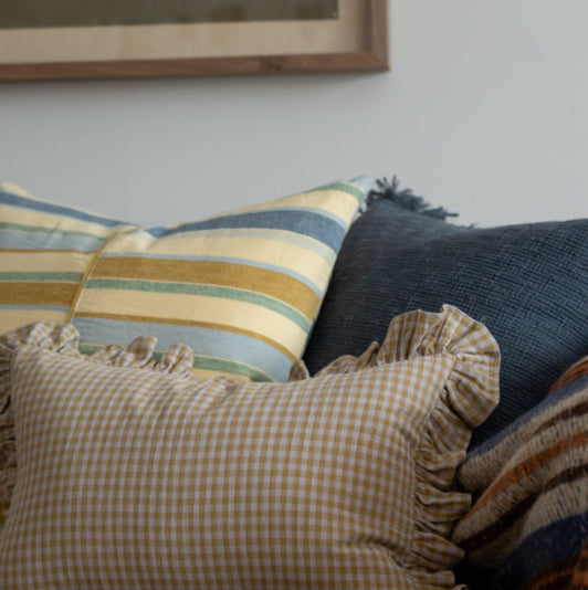 Merrill Ruffle Pillow Cover 2 - PILLOWS - linen - warm Rug & Weave Pillows