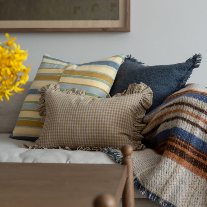 Merrill Ruffle Pillow Cover 2 - PILLOWS - linen - warm Rug & Weave Pillows