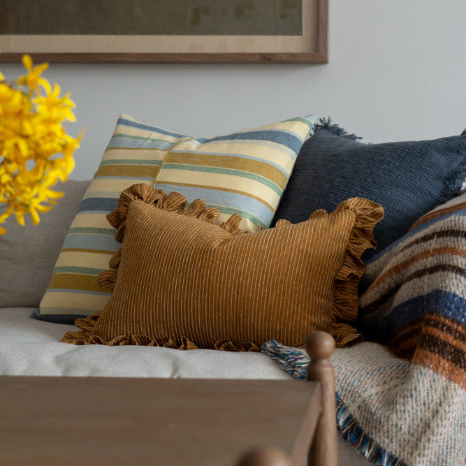 Rae Ruffle Pillow Cover 2 - PILLOWS - linen - warm Rug & Weave Pillows