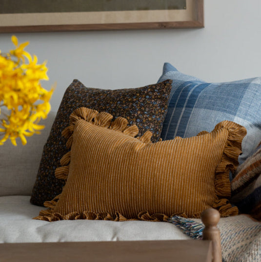 Rae Ruffle Pillow Cover 2 - PILLOWS - linen - warm Rug & Weave Pillows