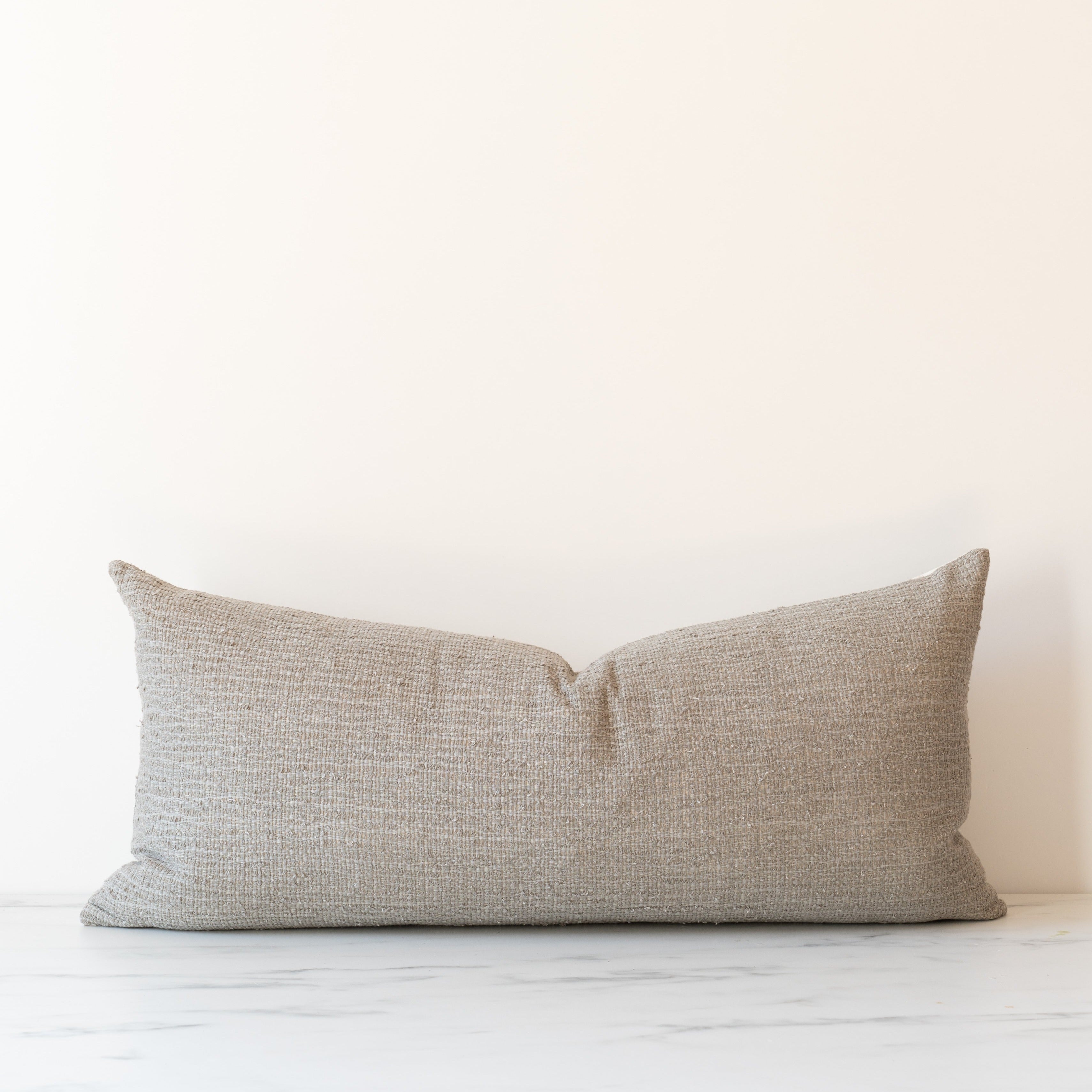 Pierre Long Lumbar Pillow Cover 1 - PILLOWS - Thai - neutral Rug & Weave Pillows