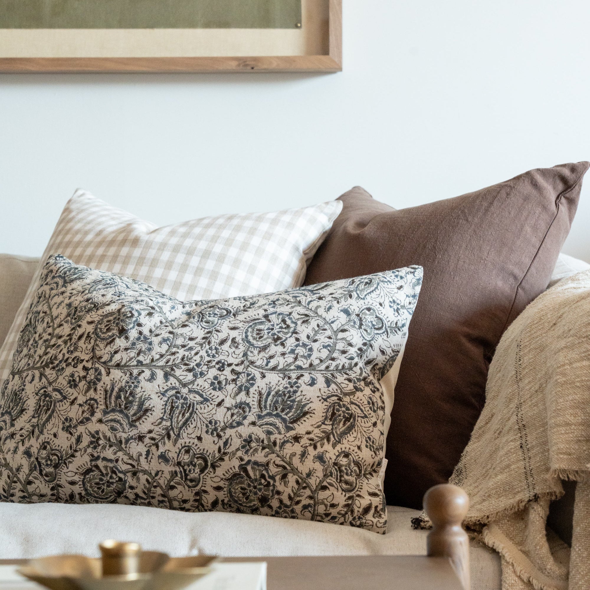 Espresso Linen Pillow Cover 2 - PILLOWS - Linen - warm Rug & Weave Pillows