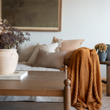 Oatmeal Ruffle Pillow Cover