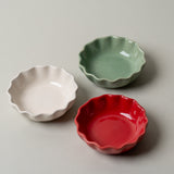 White Stoneware Scallop Edge Bowl