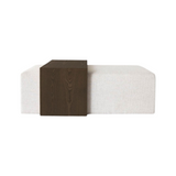 Frederick Ottoman 6 - FURNITURE - ottoman Style in Form Cream and Dark Brown