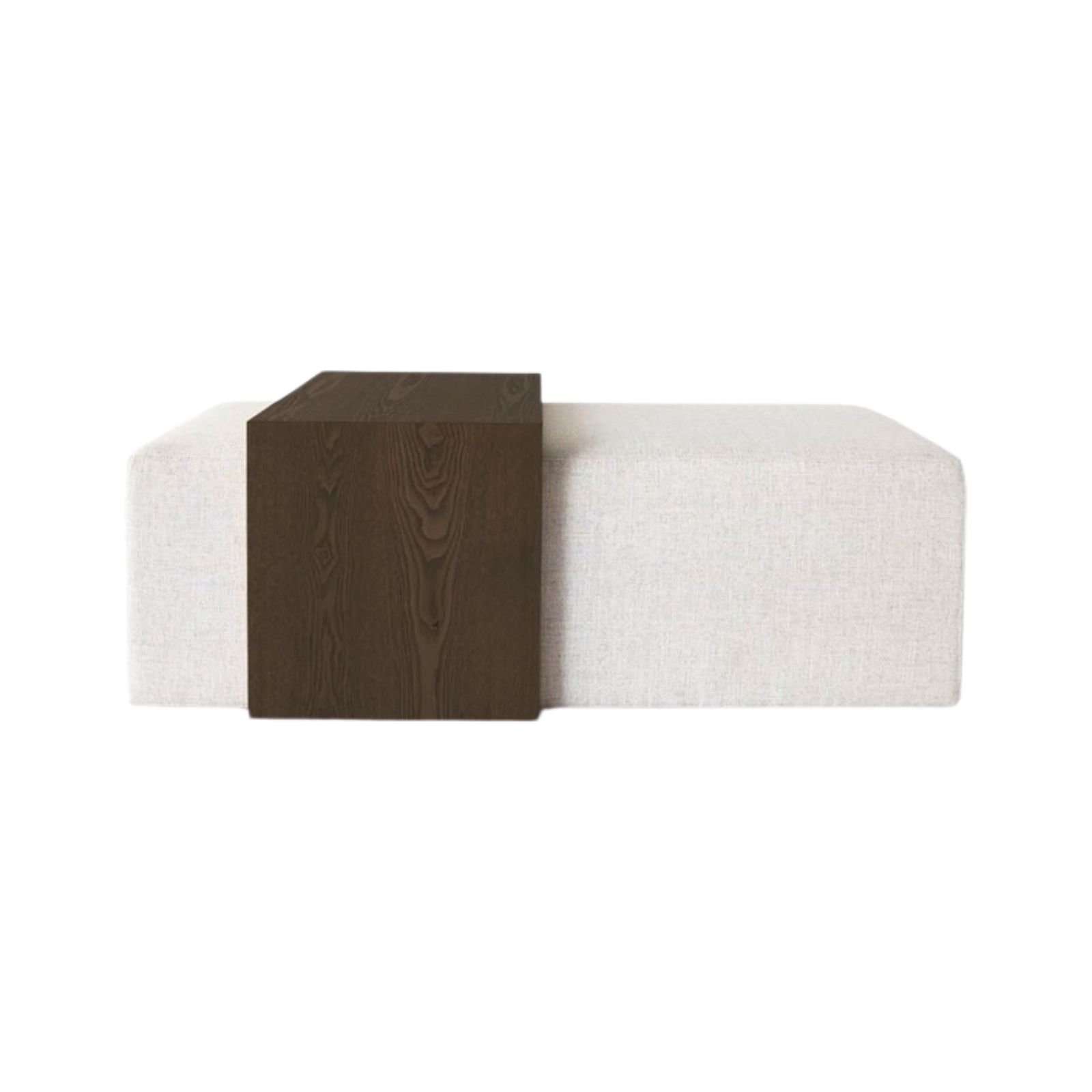 Frederick Ottoman 6 - FURNITURE - ottoman Style in Form Cream and Dark Brown