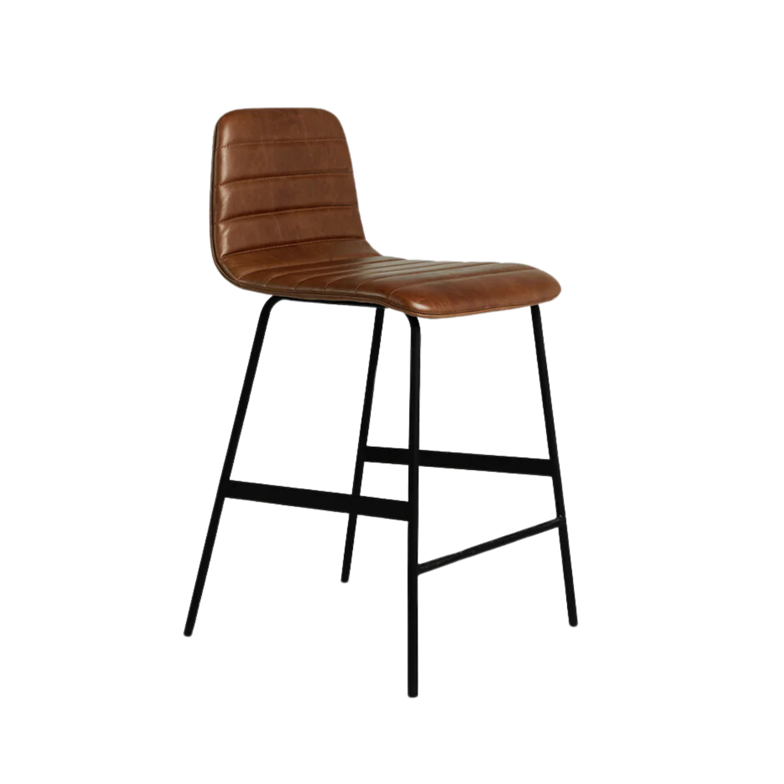 Gus* Modern Lecture Upholstered Counter Stool 12 - a - FURNITURE - bar/counter stool Gus Saddle Brown Leather