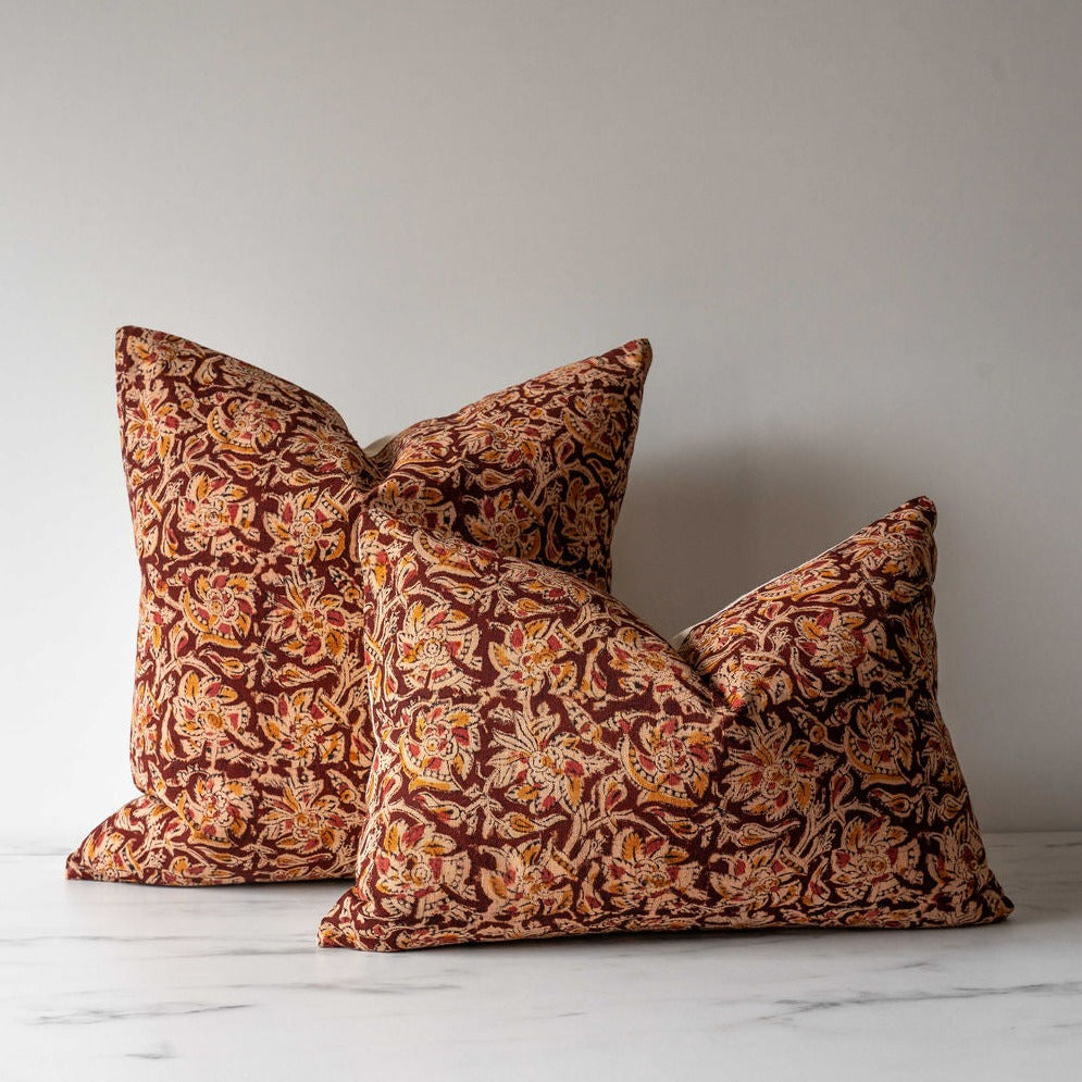 Sienna Block Print Pillow Cover 00-2 - PILLOWS - Block print - warm Rug & Weave Pillows