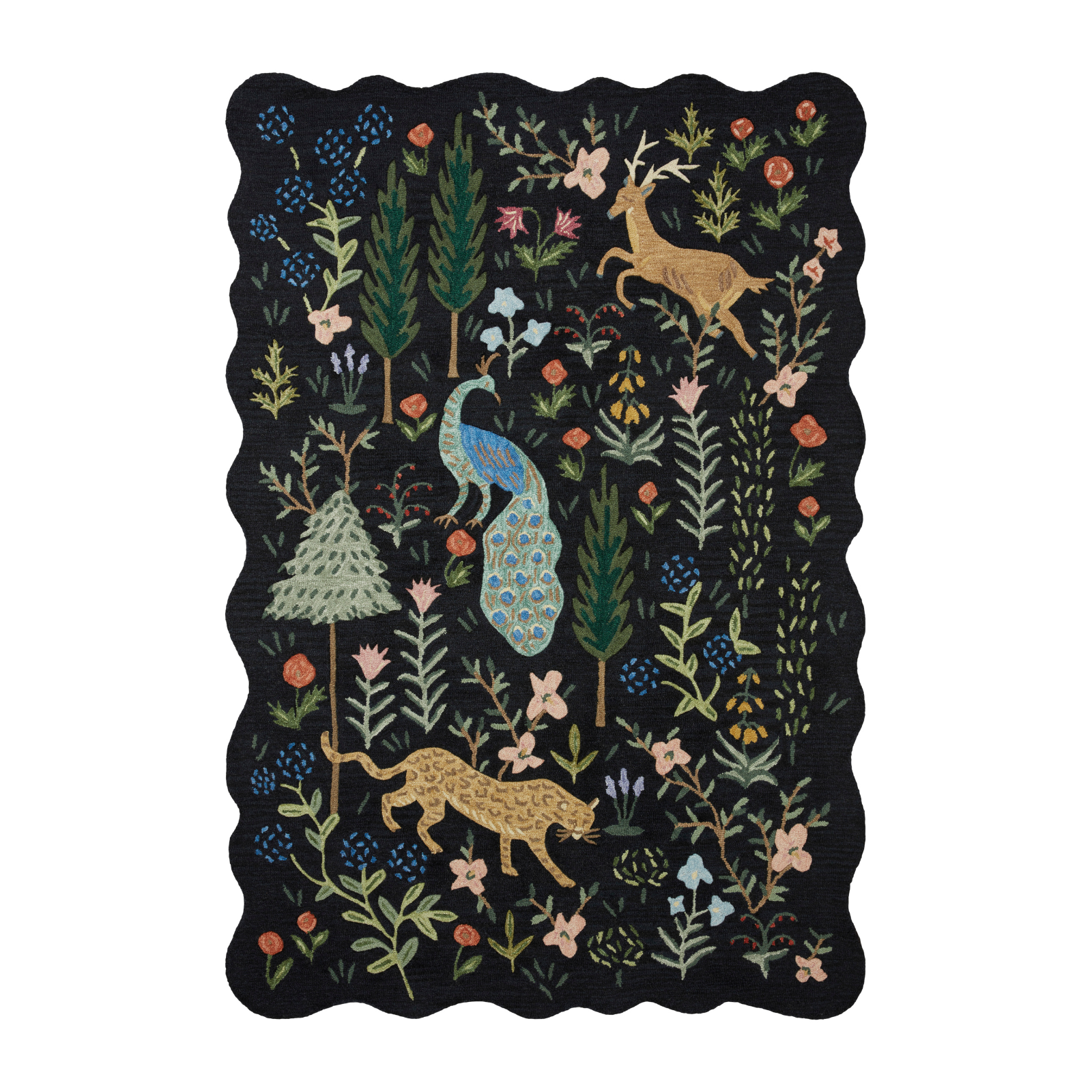 Rifle Paper Co. x Loloi Silhouette Black Rug 0-RUGS - wool Loloi