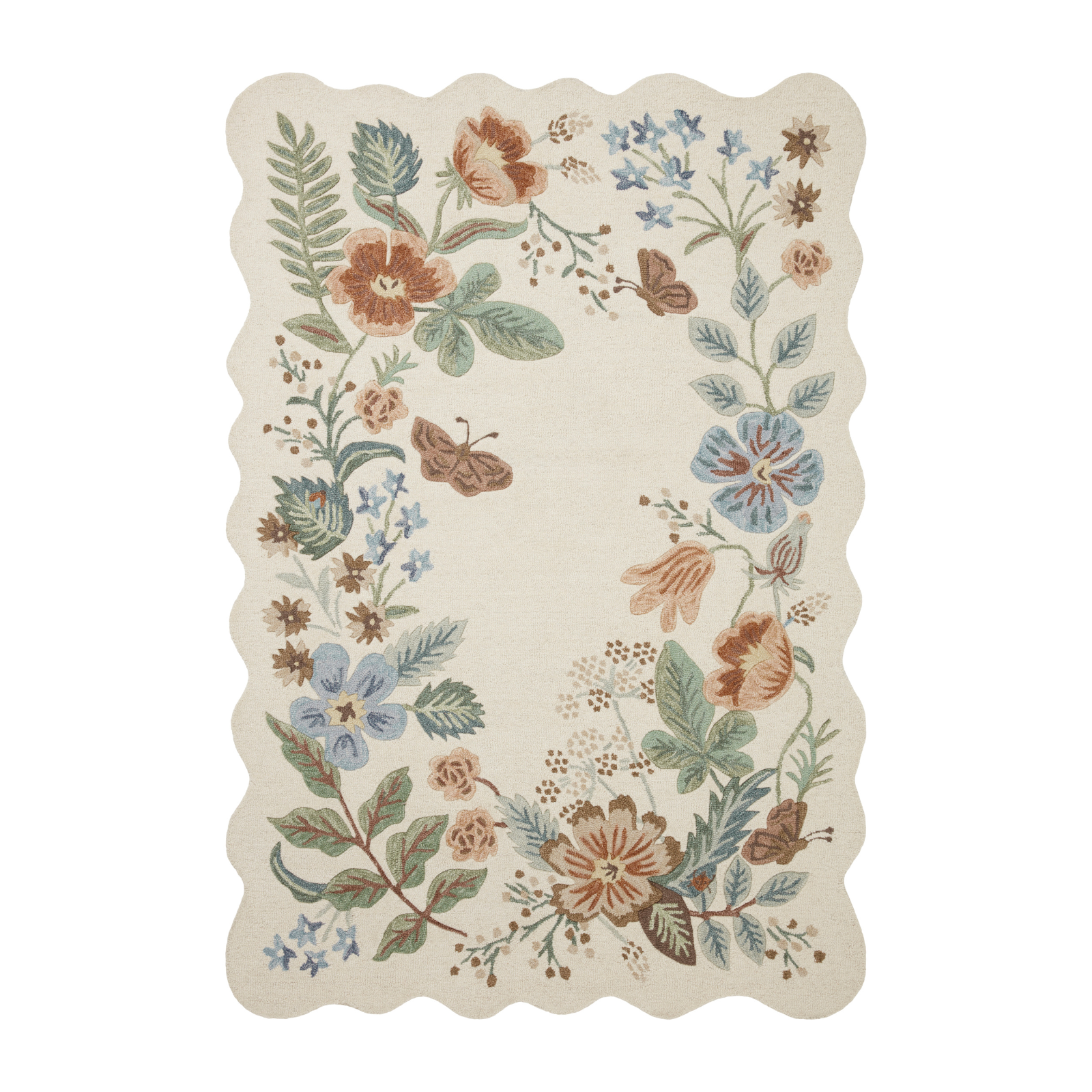Rifle Paper Co. x Loloi Silhouette Cream Rug 0-RUGS - wool Loloi