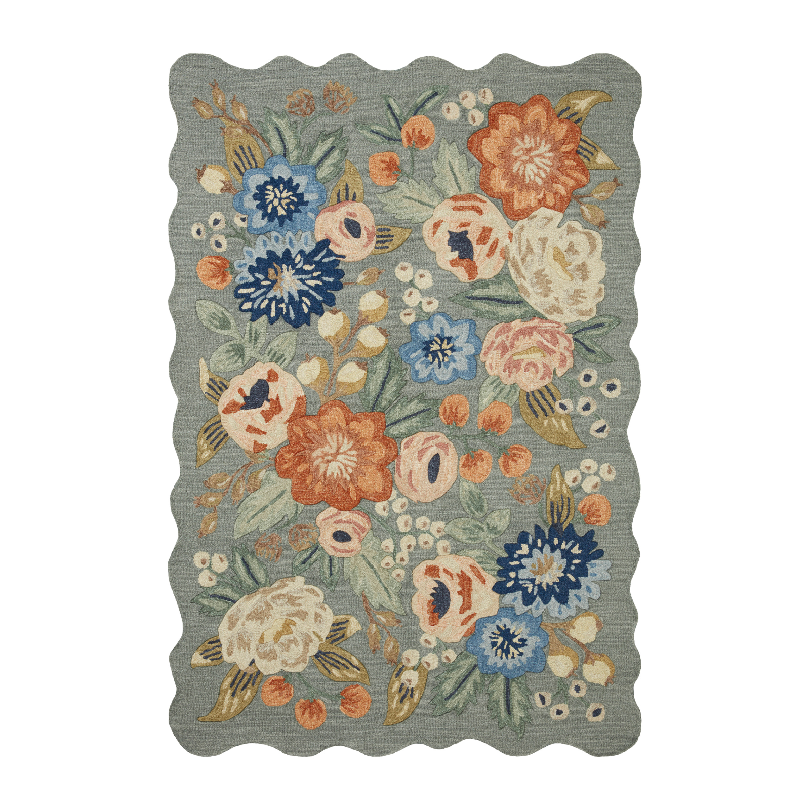 Rifle Paper Co. x Loloi Silhouette Sage Rug 0-RUGS - wool Loloi